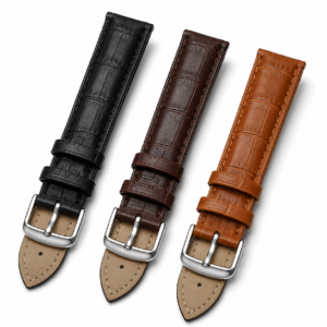 black artificial leather watch strap 18mm 20mm 22mm 24mm time watch nest