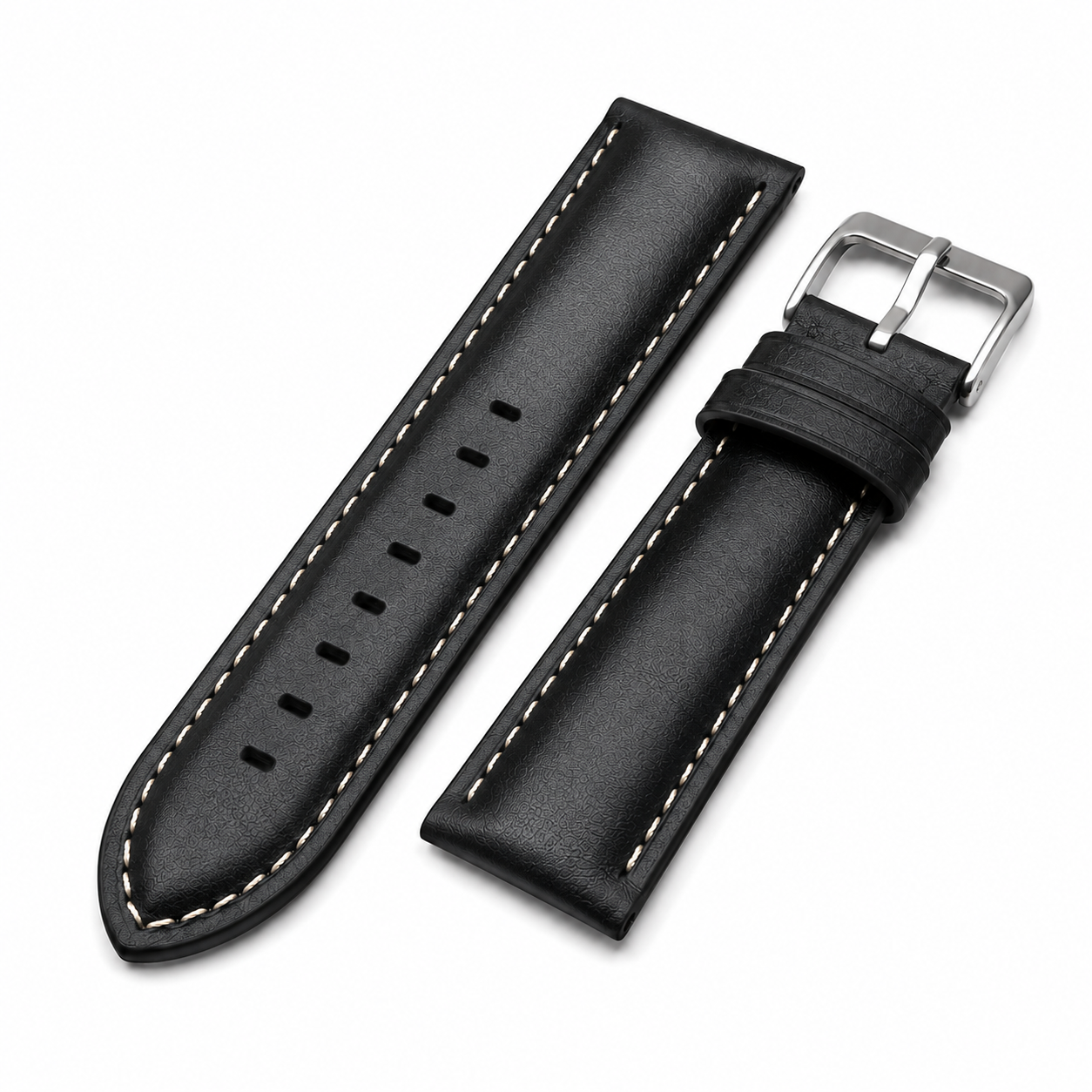 premium leather watch strap black premium leather watch strap black