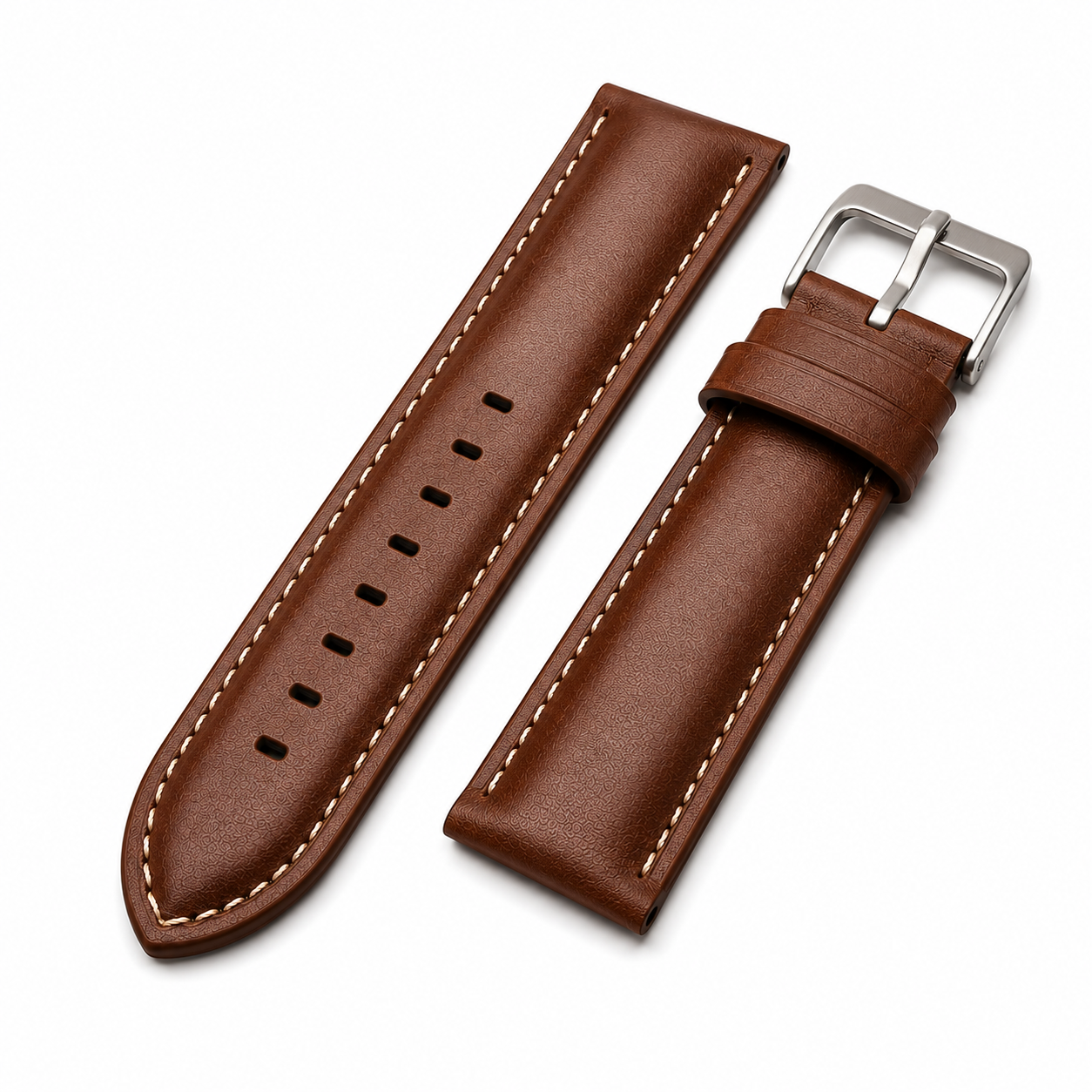 premium leather watch strap brown premium leather watch strap brown