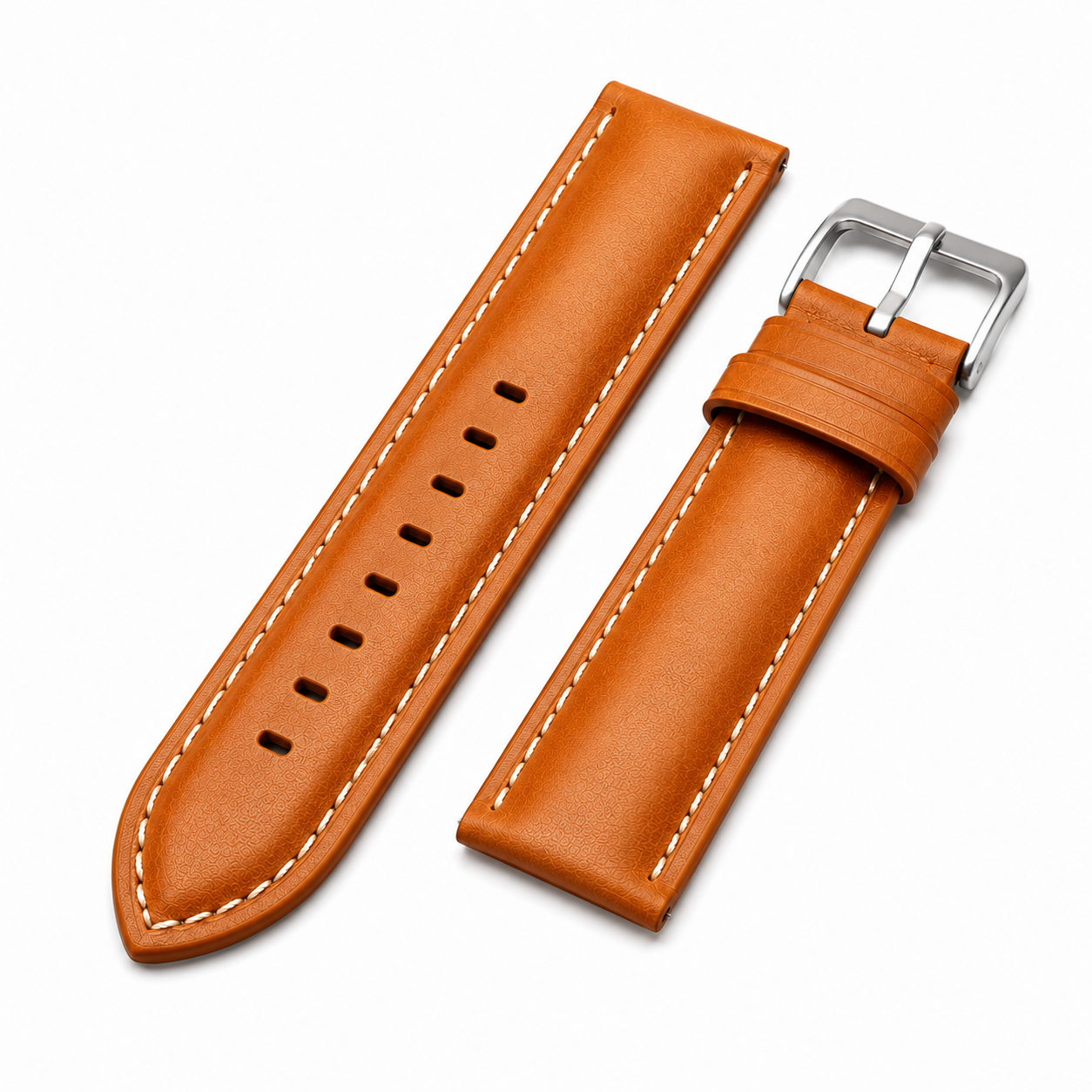 premium leather watch strap light brown tan premium leather watch strap light brown tan