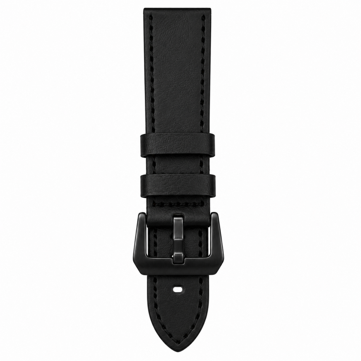 time watch nest premium artificial leather watch strap black front view time watch nest premium artificial leather watch strap black front view