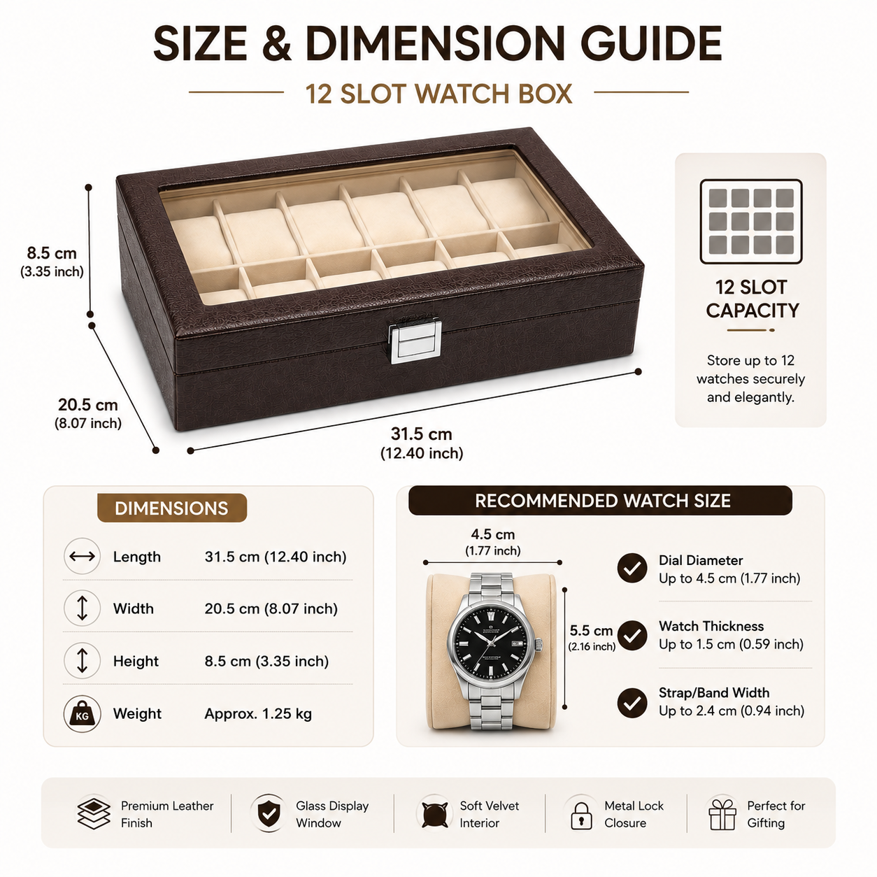 time watch nest watch box size dimension guide time watch nest watch box size dimension guide