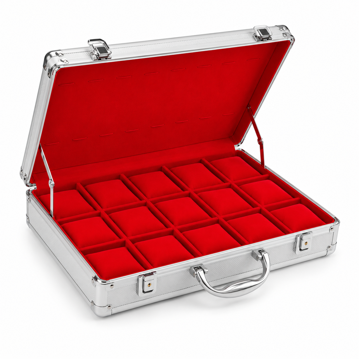 time watch nest 15 slot aluminium watch case angle view time watch nest 15 slot aluminium watch case angle view