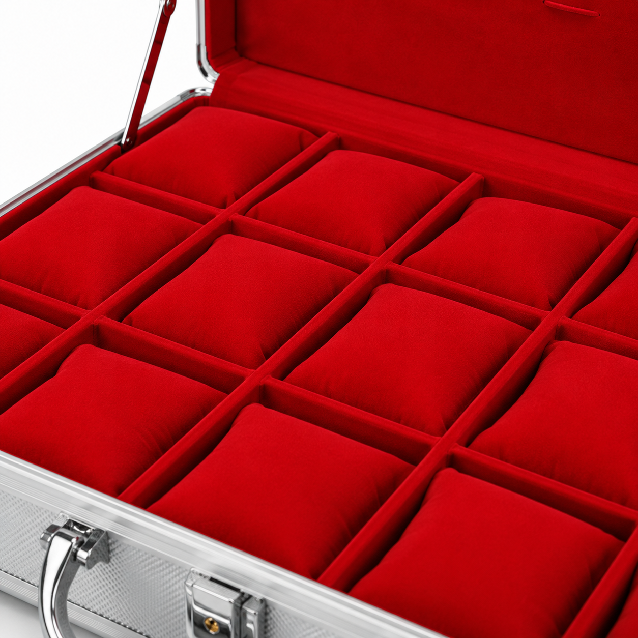 time watch nest 15 slot aluminium watch case interior detail time watch nest 15 slot aluminium watch case interior detail