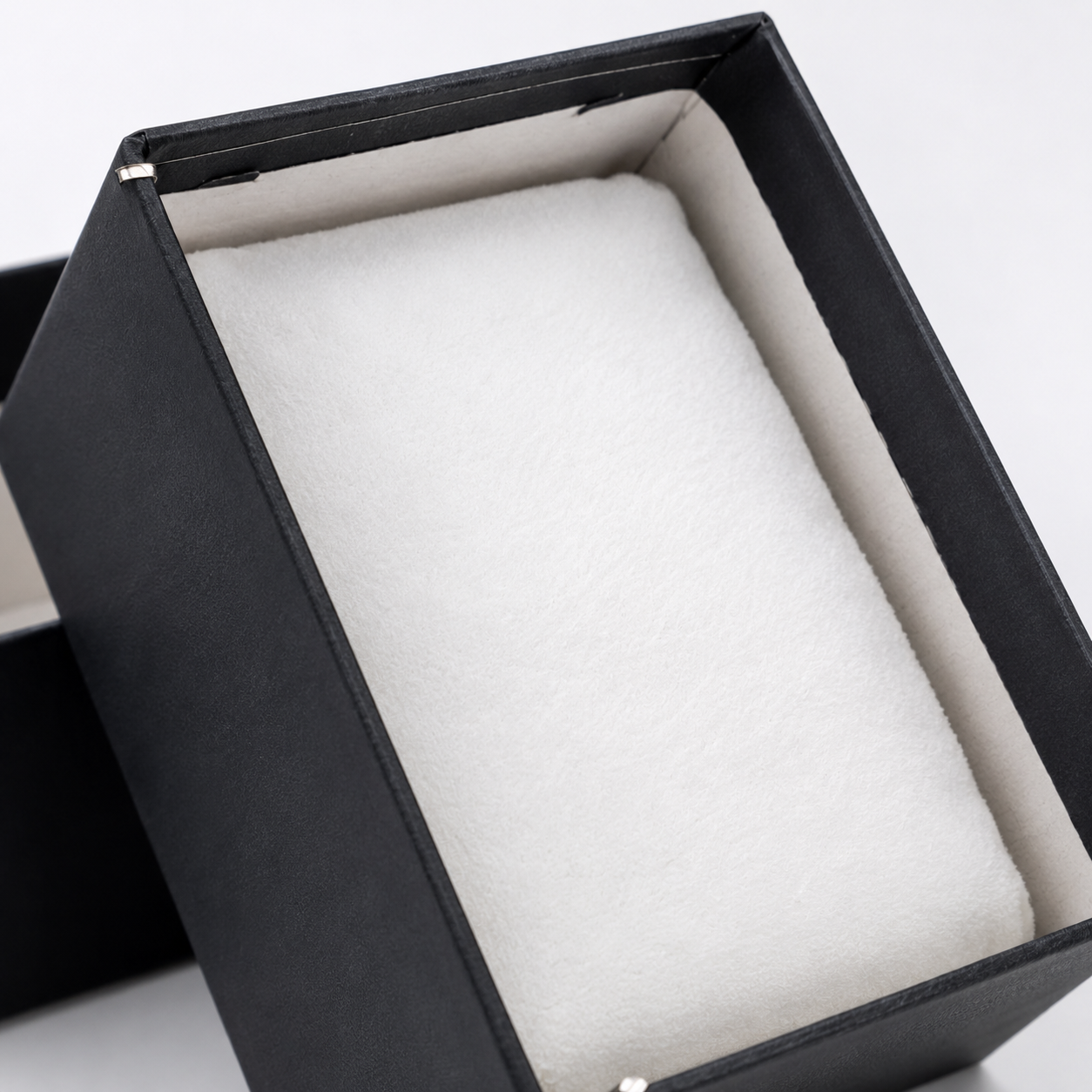 black watch gift box white cushion interior detail black watch gift box white cushion interior detail