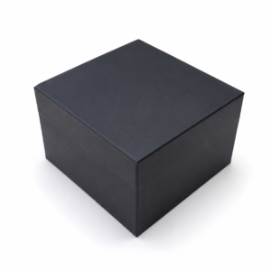 premium black watch gift box closed view time watch nest