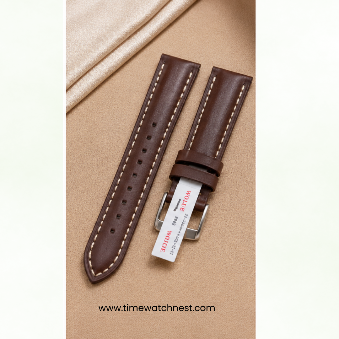 Stylish & Durable Luxury Watch Band Stylish and durable premium leather watch strap in Dark Brown - best watch accessories Bangladesh