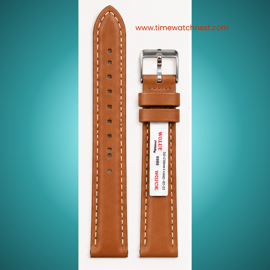 premium leather watch strap বাংলাদেশ | stylish & durable luxury watch band Genuine luxury leather watch strap in Light Brown - premium quality watch band price in BD
