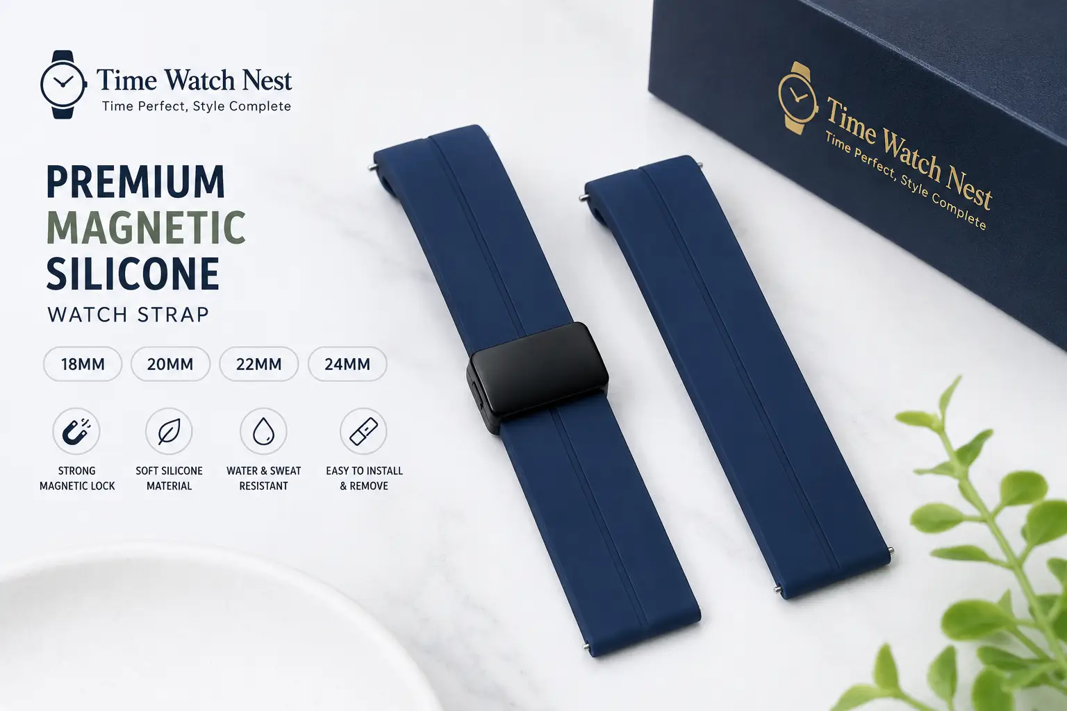 premium magnetic silicone watch strap 18mm 20mm 22mm 24mm | adjustable magnetic watch band premium magnetic silicone watch strap 18mm 20mm 22mm 24mm | adjustable magnetic watch band