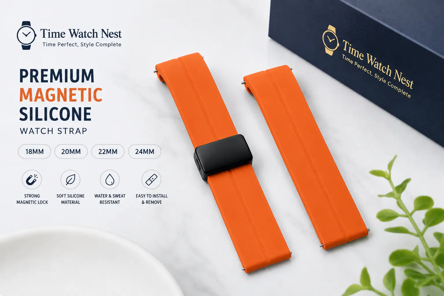 premium magnetic silicone watch strap 18mm 20mm 22mm 24mm | adjustable magnetic watch band premium magnetic silicone watch strap 18mm 20mm 22mm 24mm | adjustable magnetic watch band