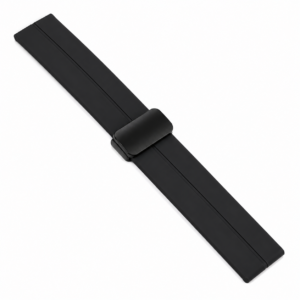 magnetic silicone watch strap black