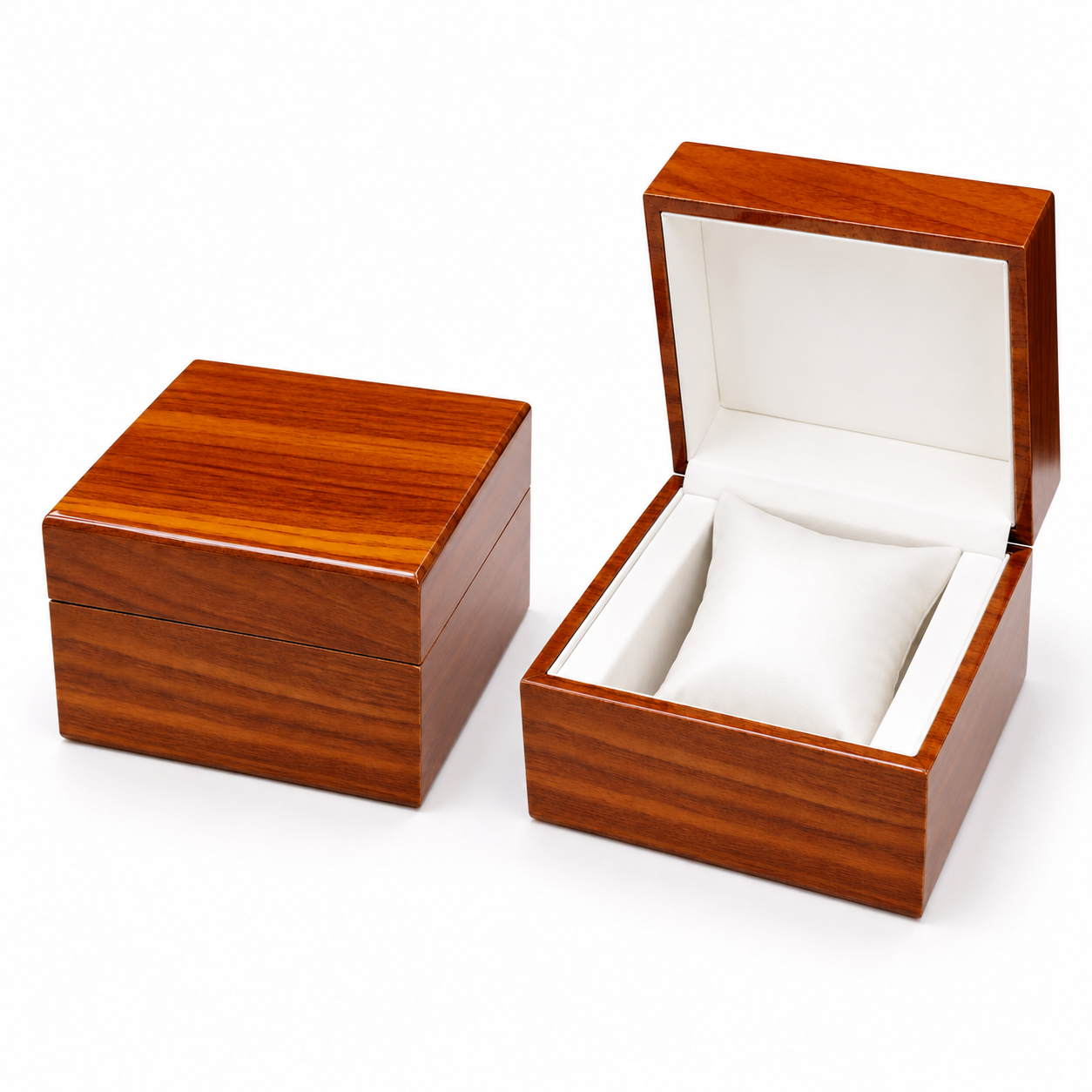 wooden watch gift box open closed comparison