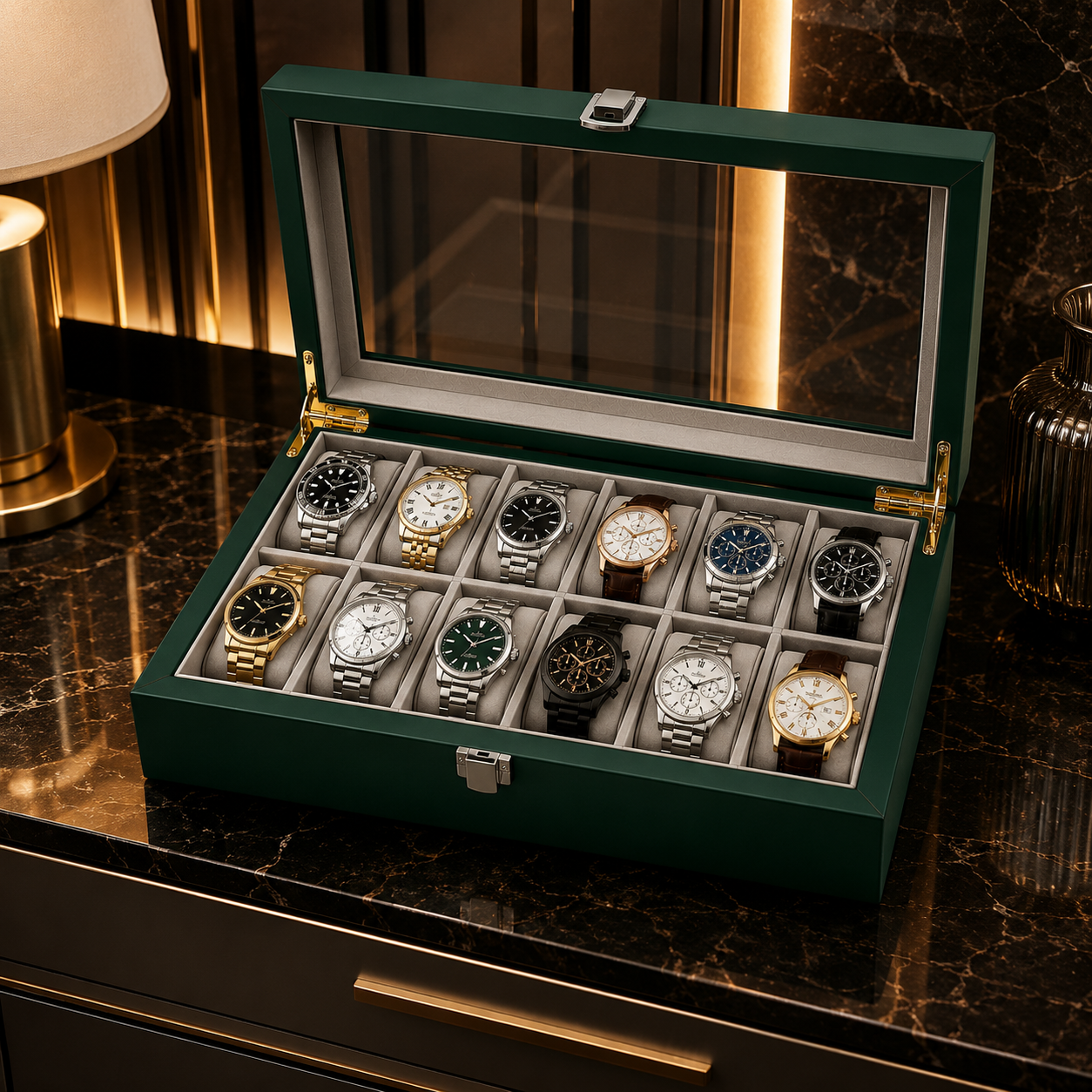 12 slot watch display box luxury lifestyle.png 12 slot watch display box luxury lifestyle.png