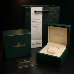 Audemars Piguet watch presentation box green hero
