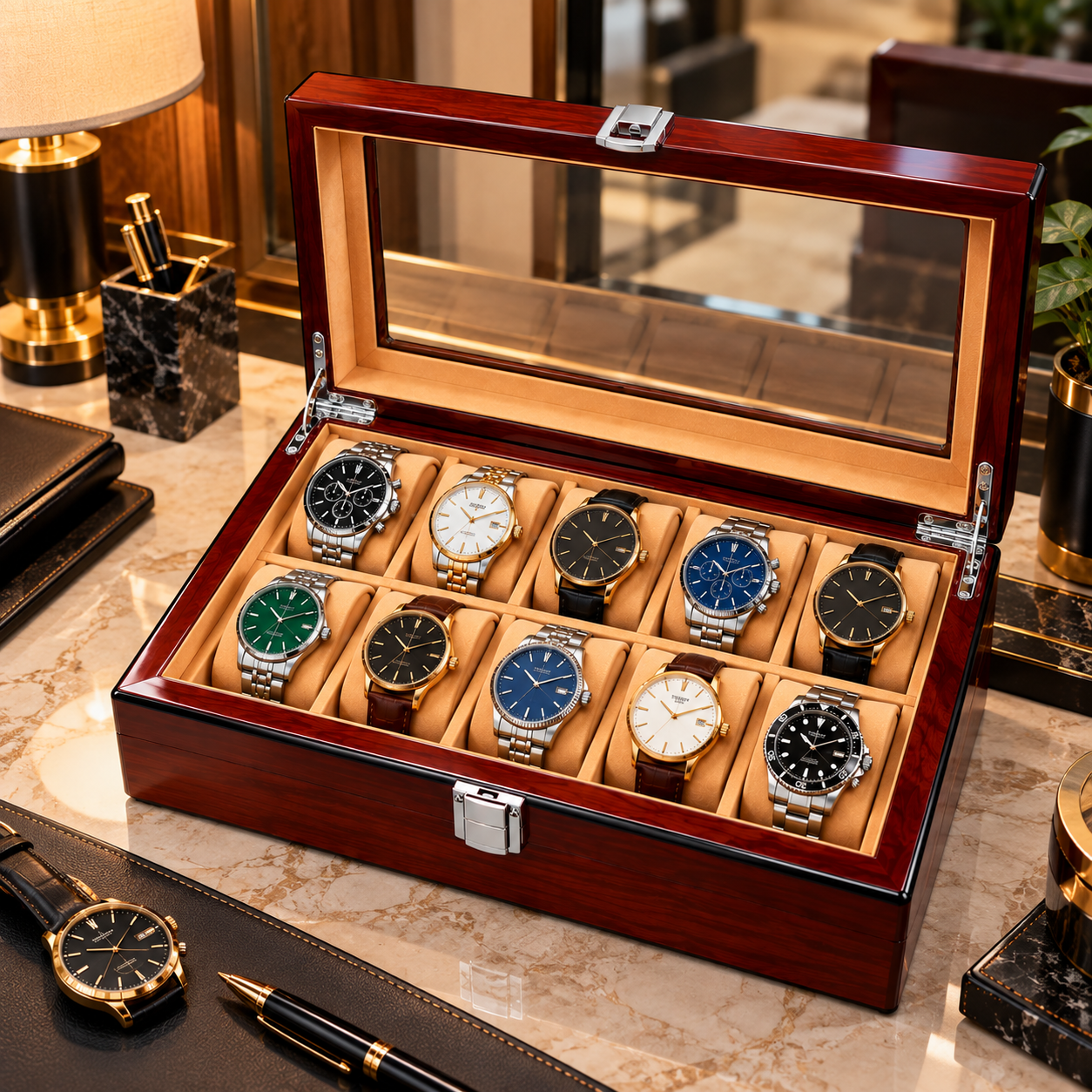premium watch storage box desk dressing table display.jpg premium watch storage box desk dressing table display.jpg